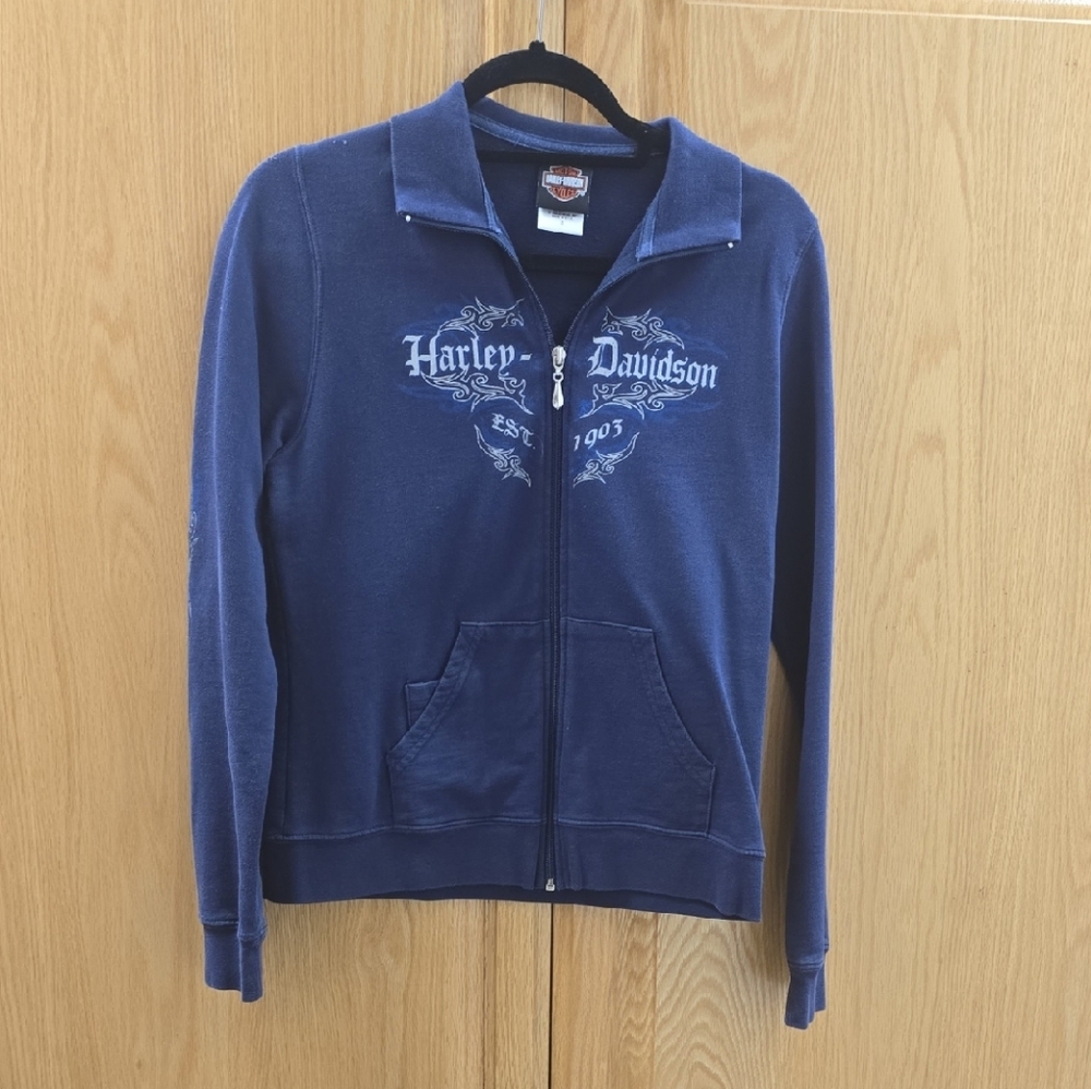 Harley-Davidson Navy Zip-Up Jacket